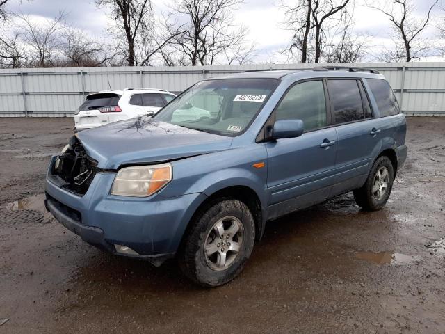 2HKYF18536H549887 - 2006 HONDA PILOT EX BLUE photo 1