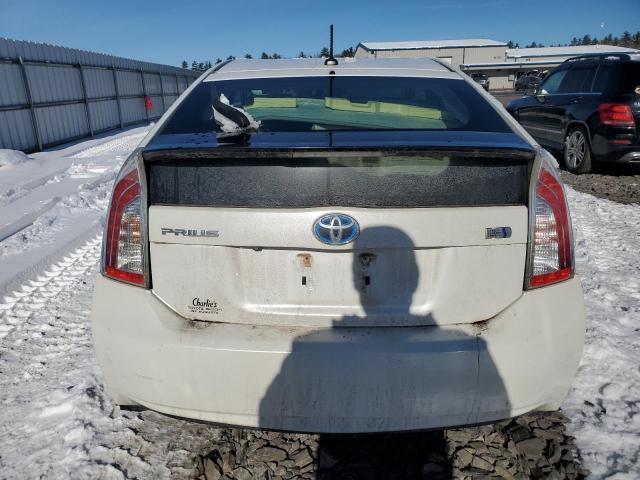 JTDKN3DU0D5593425 - 2013 TOYOTA PRIUS WHITE photo 6