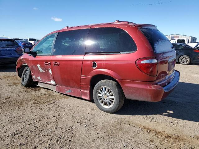 2C8GP64LX1R329151 - 2001 CHRYSLER TOWN & COU LIMITED RED photo 2