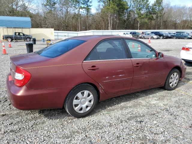 4T1BE32K24U309747 - 2004 TOYOTA CAMRY LE BURGUNDY photo 3