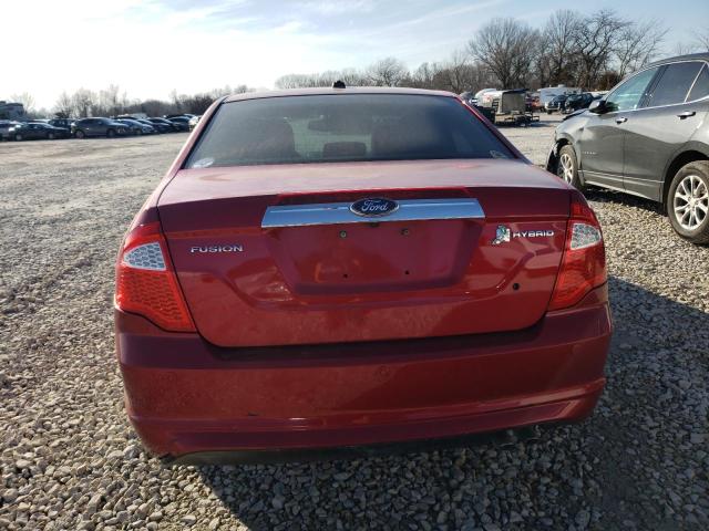 3FADP0L31BR261066 - 2011 FORD FUSION HYBRID RED photo 6