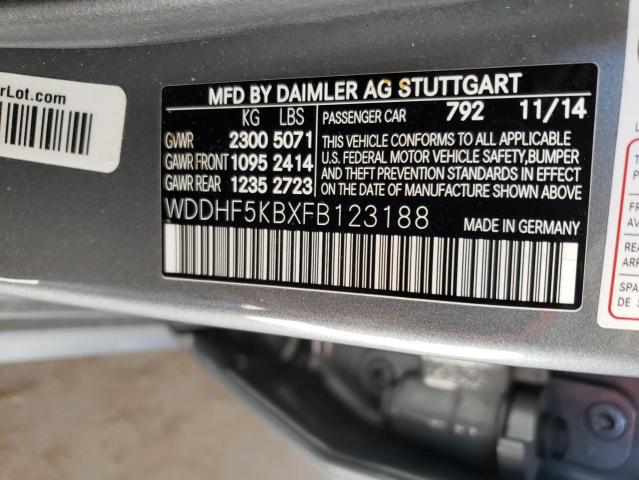 WDDHF5KBXFB123188 - 2015 MERCEDES-BENZ E 350 GRAY photo 12