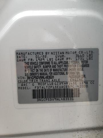 3N1CP5DV9NL483531 - 2022 NISSAN KICKS SR WHITE photo 13