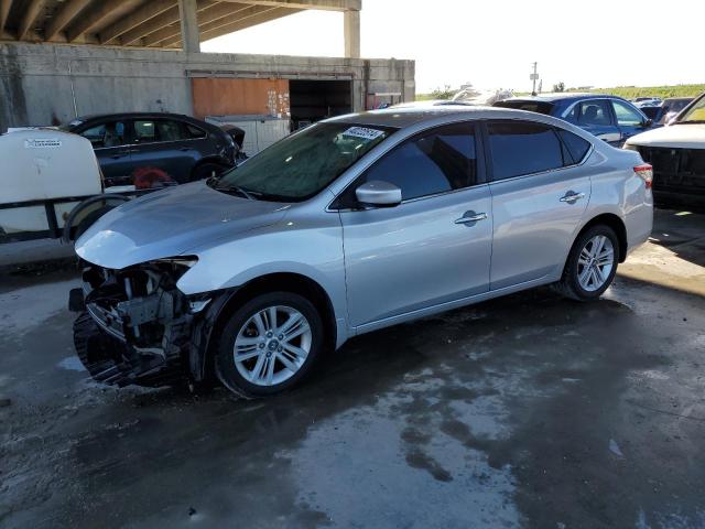 3N1AB7APXEY285633 - 2014 NISSAN SENTRA S SILVER photo 1