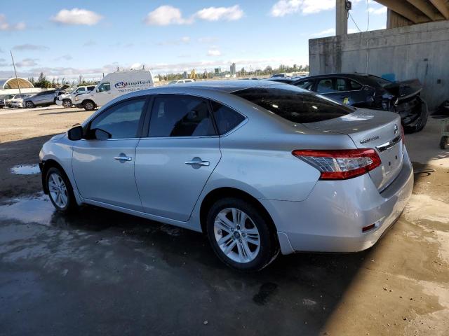 3N1AB7APXEY285633 - 2014 NISSAN SENTRA S SILVER photo 2