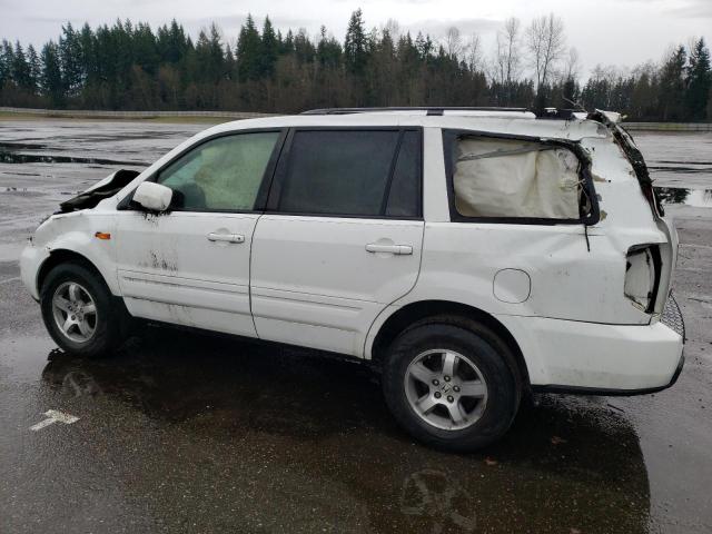 5FNYF18708B027205 - 2008 HONDA PILOT EXL WHITE photo 2