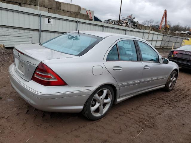 WDBRF40J25F595510 - 2005 MERCEDES-BENZ C-CLASS 230K SPORT SEDAN SILVER photo 3