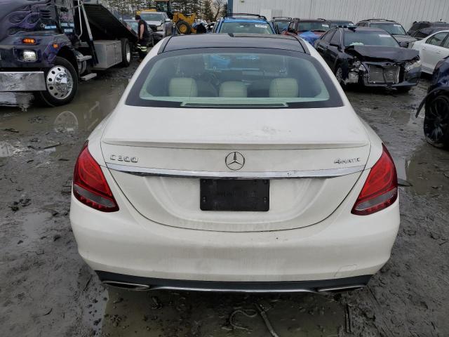 WDDWF4KB2GR165574 - 2016 MERCEDES-BENZ C 300 4MATIC WHITE photo 6