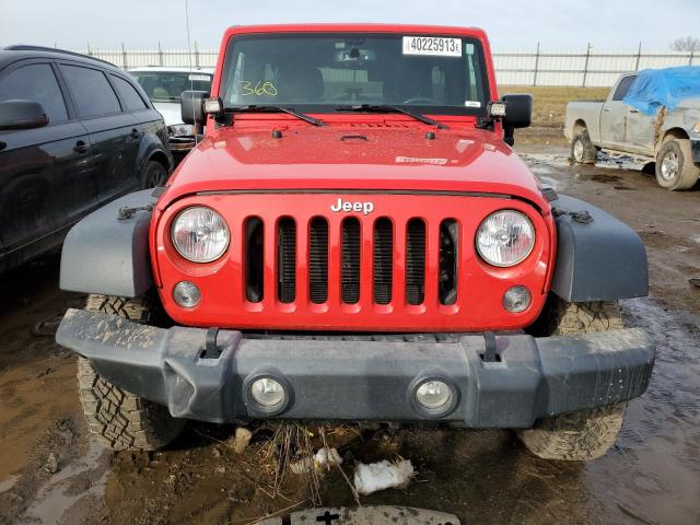 1C4BJWDG7GL257892 - 2016 JEEP WRANGLER U SPORT RED photo 5