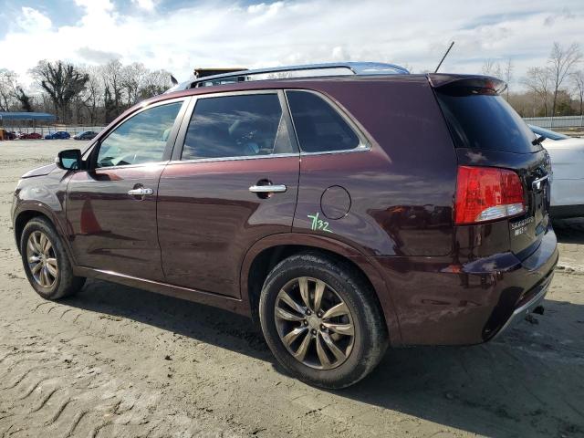 5XYKW4A21BG127528 - 2011 KIA SORENTO SX BURGUNDY photo 2