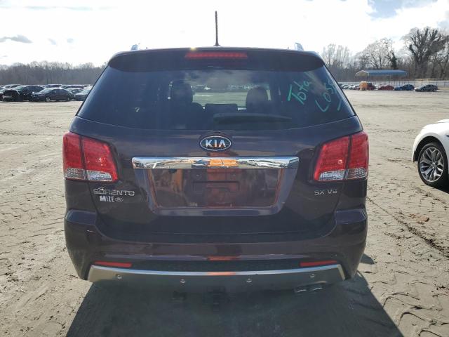 5XYKW4A21BG127528 - 2011 KIA SORENTO SX BURGUNDY photo 6