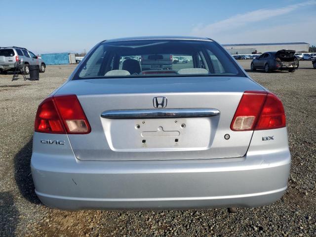 1HGES15172L004587 - 2002 HONDA CIVIC DX SILVER photo 6