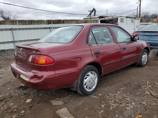 2T1BR12E7YC308118 - 2000 TOYOTA COROLLA VE RED photo 3