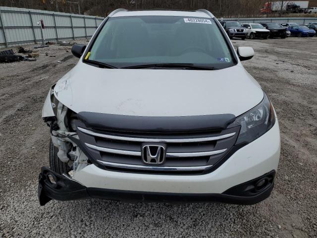 5J6RM4H75EL002783 - 2014 HONDA CR-V EXL WHITE photo 5