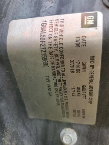 1G8AL55F27Z159690 - 2007 SATURN ION LEVEL 3 GREEN photo 13