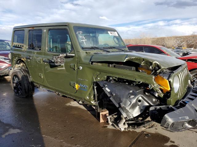 1C4JJXP67NW275230 - 2022 JEEP WRANGLER U SAHARA 4XE GREEN photo 4
