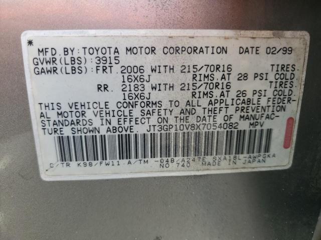 JT3GP10V8X7054082 - 1999 TOYOTA RAV4 SILVER photo 12