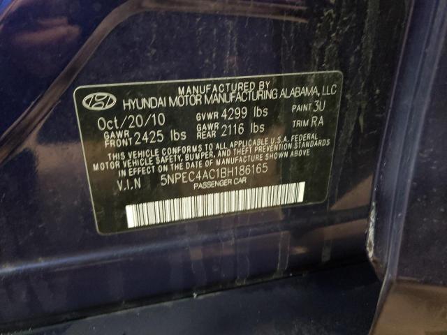 5NPEC4AC1BH186165 - 2011 HYUNDAI SONATA SE BLUE photo 13