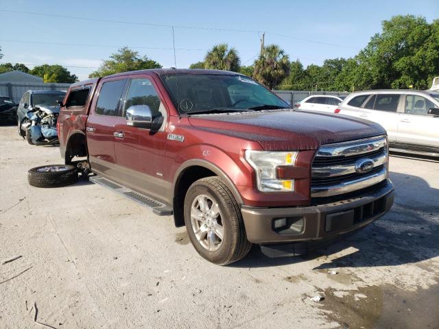 1FTEW1CP7FFB05241 - 2015 FORD F150 SUPERCREW BURGUNDY photo 1