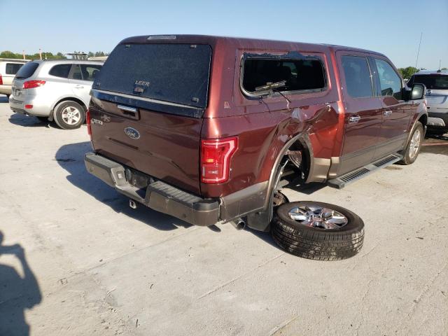 1FTEW1CP7FFB05241 - 2015 FORD F150 SUPERCREW BURGUNDY photo 4