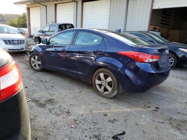 5NPDH4AE4DH438167 - 2013 HYUNDAI ELANTRA GLS BLUE photo 2