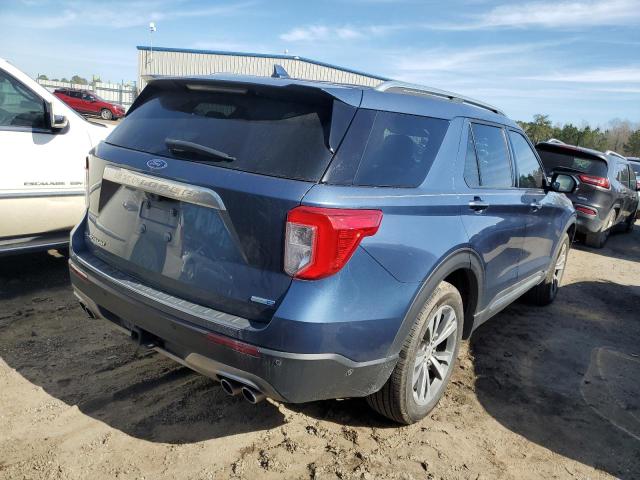 1FM5K8HC8LGA43117 - 2020 FORD EXPLORER PLATINUM BLUE photo 3