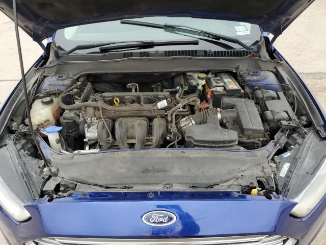 3FA6P0H74FR143765 - 2015 FORD FUSION SE BLUE photo 11