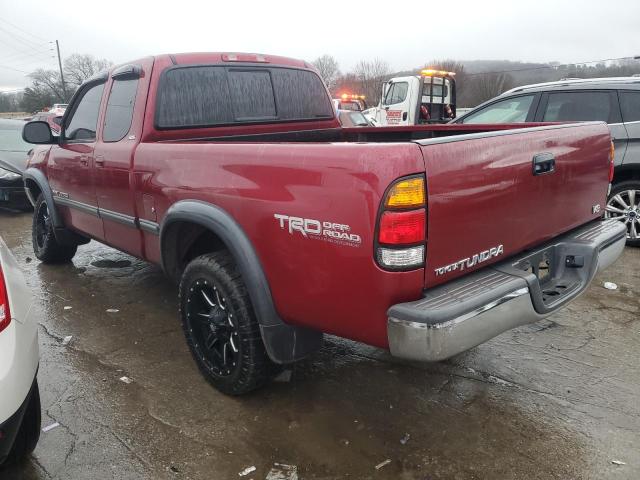 5TBBT4414YS028301 - 2000 TOYOTA TUNDRA ACCESS CAB RED photo 2
