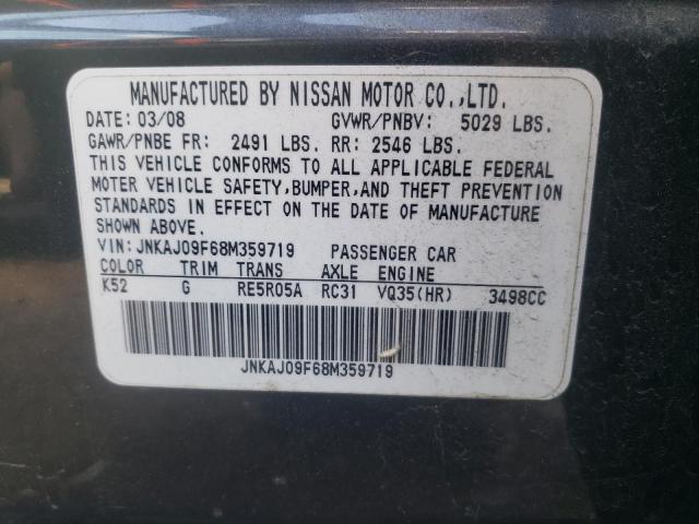 JNKAJ09F68M359719 - 2008 INFINITI EX35 BASE Boz foto 13