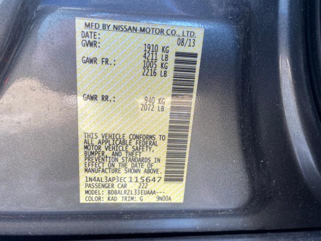 1N4AL3AP3EC115647 - 2014 NISSAN ALTIMA 2.5 GRAY photo 10