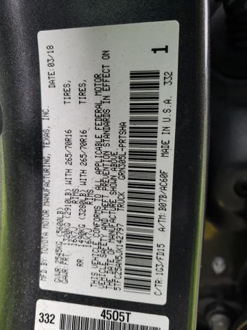 5TFCZ5AN5JX142797 - 2018 TOYOTA TACOMA DOUBLE CAB 石墨色 照片 12