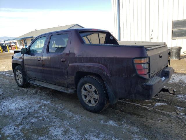 2HJYK16598H518701 - 2008 HONDA RIDGELINE RTL MAROON photo 2