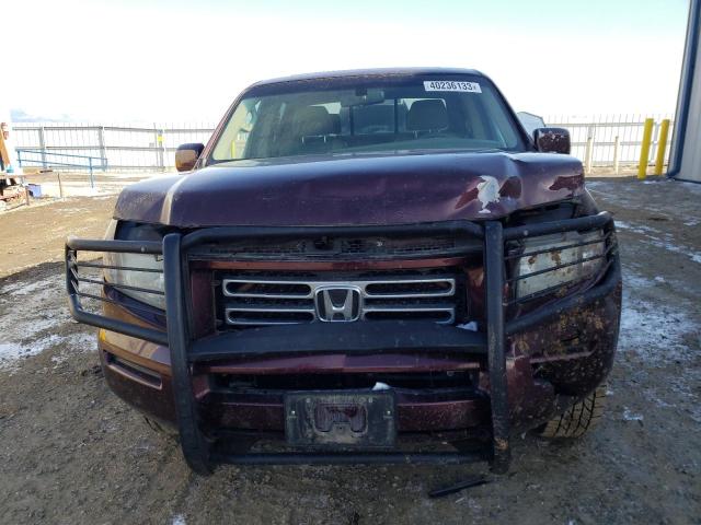 2HJYK16598H518701 - 2008 HONDA RIDGELINE RTL MAROON photo 5