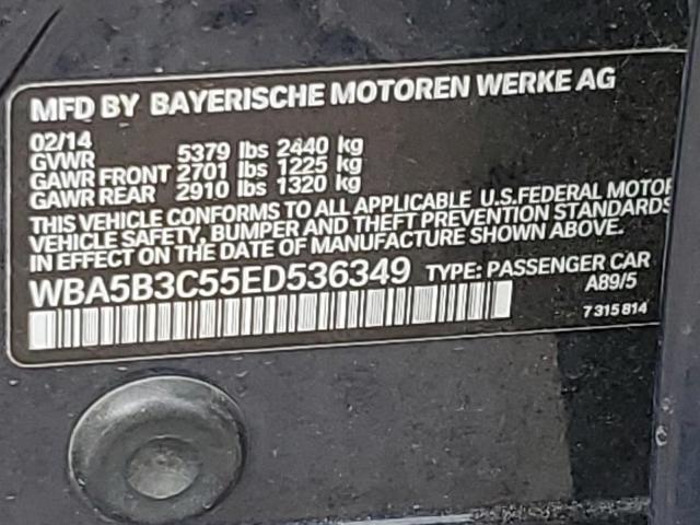 WBA5B3C55ED536349 - 2014 BMW 535 XI BLUE photo 13