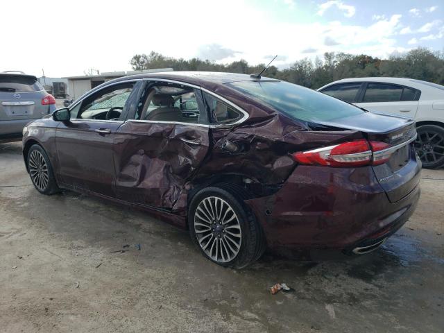 3FA6P0T93HR289229 - 2017 FORD FUSION SE BURGUNDY photo 2