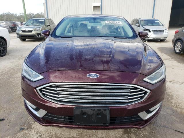 3FA6P0T93HR289229 - 2017 FORD FUSION SE BURGUNDY photo 5