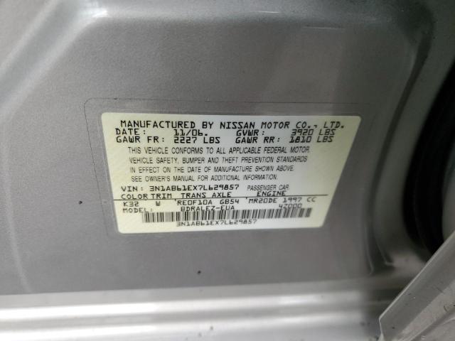 3N1AB61EX7L629857 - 2007 NISSAN SENTRA 2.0 BEIGE photo 12