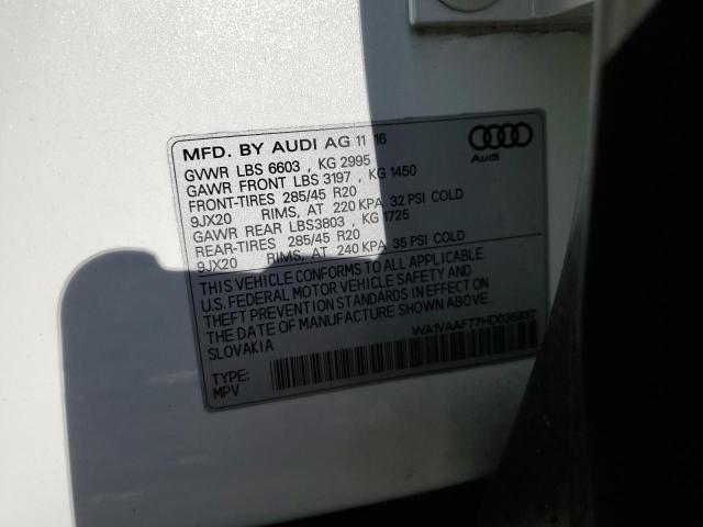 WA1VAAF77HD035937 - 2017 AUDI Q7 PRESTIGE WHITE photo 13