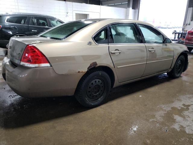 2G1WT58K579211062 - 2007 CHEVROLET IMPALA LT TAN photo 3