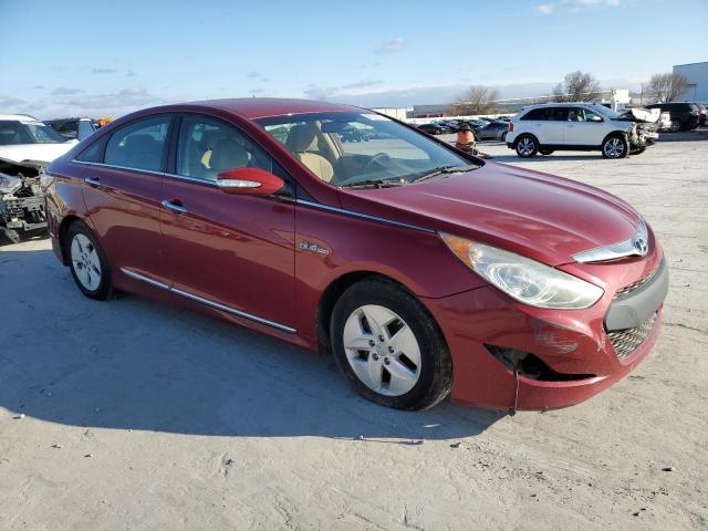 KMHEC4A44BA001621 - 2011 HYUNDAI SONATA HYBRID RED photo 4