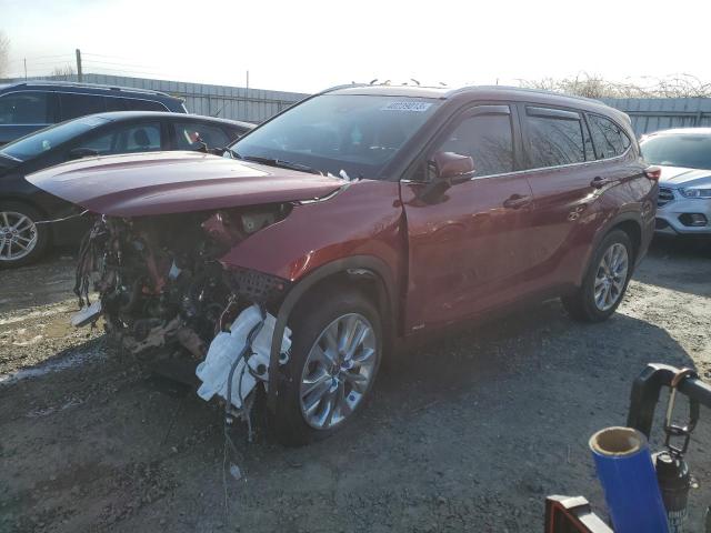 5TDXBRCH4NS545217 - 2022 TOYOTA HIGHLANDER HYBRID LIMITED RED photo 1