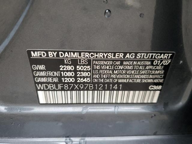 WDBUF87X97B121141 - 2007 MERCEDES-BENZ E 350 4MATIC GRAY photo 12