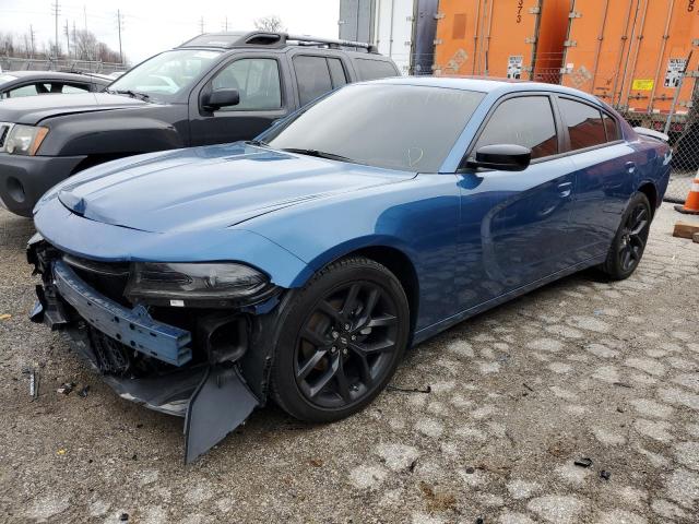 2C3CDXBG6NH157494 - 2022 DODGE CHARGER SXT BLUE photo 1