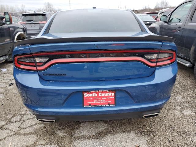 2C3CDXBG6NH157494 - 2022 DODGE CHARGER SXT BLUE photo 6