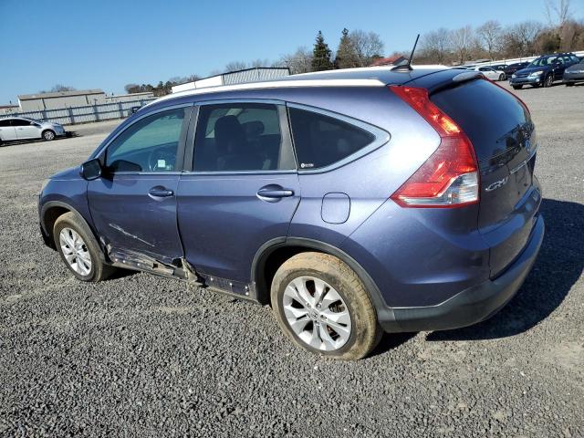 5J6RM4H74CL058677 - 2012 HONDA CR-V EXL BLUE photo 2