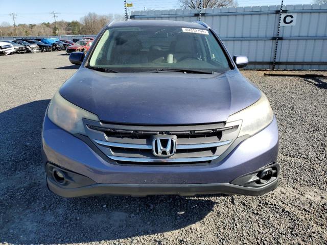 5J6RM4H74CL058677 - 2012 HONDA CR-V EXL BLUE photo 5