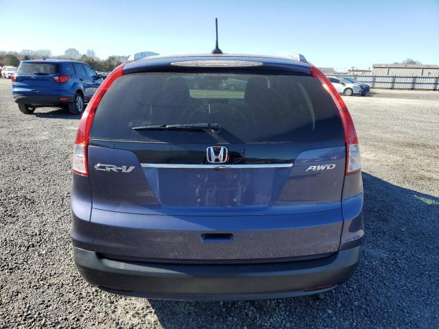 5J6RM4H74CL058677 - 2012 HONDA CR-V EXL BLUE photo 6