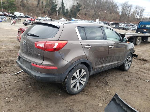 KNDPC3A27B7079538 - 2011 KIA SPORTAGE EX BROWN photo 3