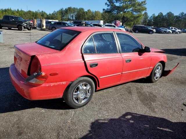 KMHCG45C11U245995 - 2001 HYUNDAI ACCENT GL RED photo 3