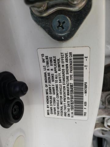 19XFB2F9XFE064987 - 2015 HONDA CIVIC EXL თეთრი ფოტო 12